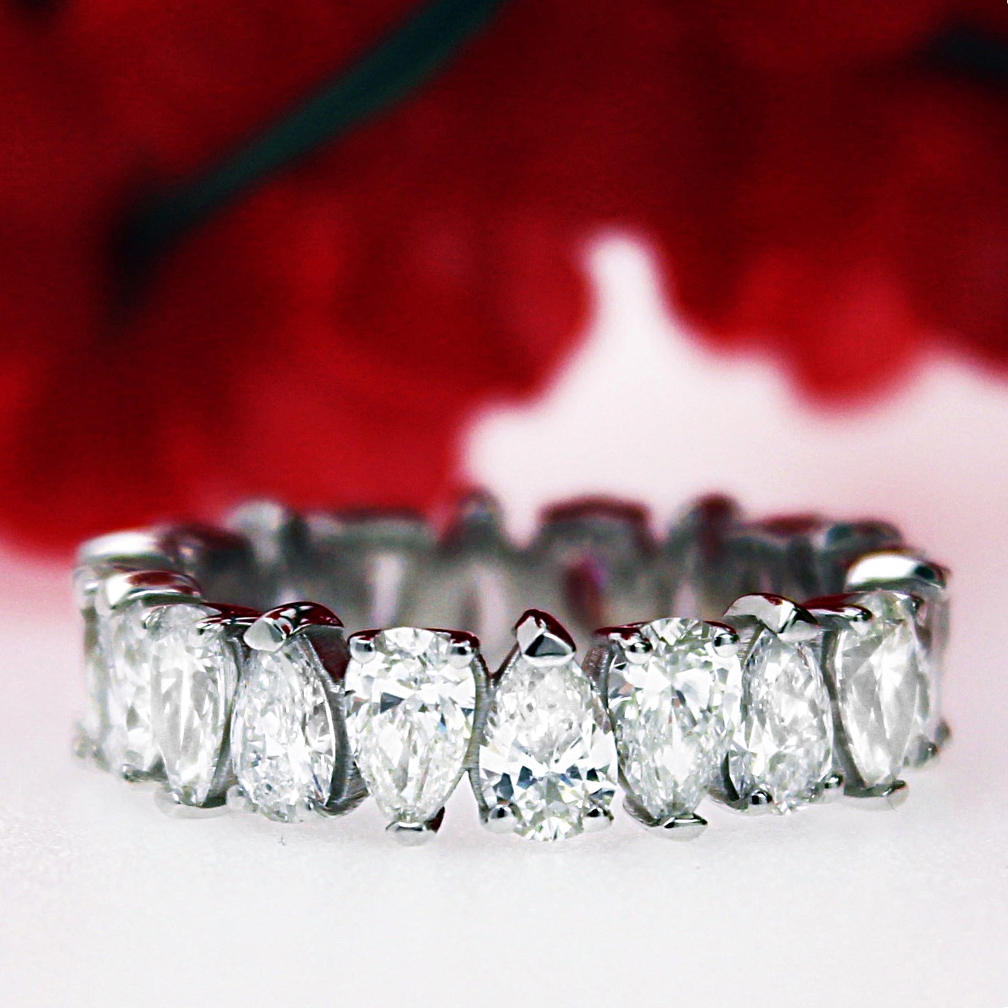 Pear Shape Eternity Band